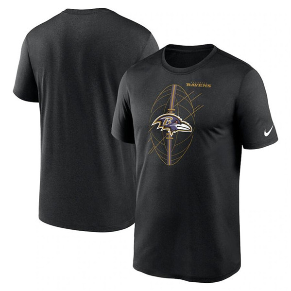 Men's Baltimore Ravens Black Legend Icon Performance T-Shirt